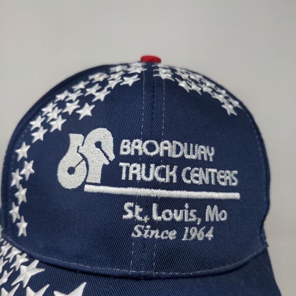 Sun Cap Men's Broadway Truck Centers Slideback Hat Blue Embroidered Logo - Picture 4 of 11